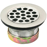 Highcraft 9793 Flat Stainless Steel RV Mobile Shower Strainer-Drain Assembly for Bar or Bathroom Sinks, Small