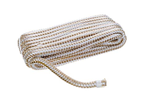SEACHOICE Double-Braid Nylon Dock Line 3/8 x 15' 40011 Gold/White