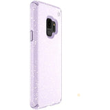 Speck Presidio Clear + Glitter Samsung Galaxy S9 Case, Geode Purple with Gold Glitter/Geode Purple (109511-7062)