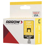 Arrow 591188BL T59 Insulated Black 1/4-Inch by 5/16-Inch, 1/4 Inch X 5/16 Inch, 300 Piece