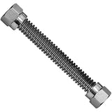 Flextron FTGC-SS38-30 28" Gas Line Connector with 1/2" Outer Diameter and Nut Fittings, Stainless Steel