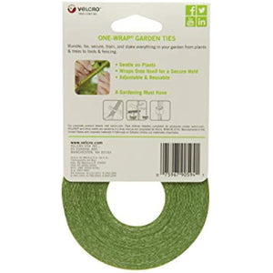VELCRO Brand 90594 ONE-WRAP Garden Ties | Plant Supports for Effective Growing | Strong G, 30 ft x 1/2 in, Green