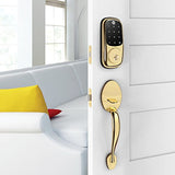 Yale Real Living Keyless Touchscreen Deadbolt in Polished Brass (Standalone) (YRD220-NR-605)