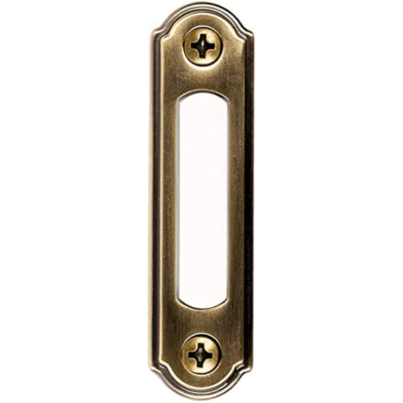Heath Zenith SL-550-00 Wired LED Push Button, Antique Brass