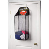 Store&Score Over The Door Hanging Kids Fun LED Race Car Light-Up Collapsible Mesh Laundry Hamper, Toy Chest, Metal Hooks Included