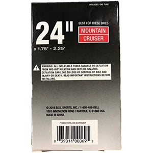 Bell Sports Cycle Products 7064263 Inner Tube Univ 24"