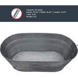 Behrens Hot Dipped Galvanized Steel Oval PlanterTub 16-Gallon