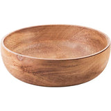 Elegant Wooden Salad Bowl for Mixing and Serving, Acacia Wood Serving Bowl for Fruits or Salads – 10-inch Round