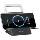 Ventev Universal Wireless Charger | Charges at Rapid Rate, No Cable Needed, Multi View Capability | Short Circuit, Overcharge Protection | Black (599456)