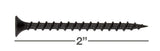 Qualihome #6 Coarse Thread Sharp Point Drywall Screw with Phillips Drive #2 Bugle Head, 1 Lb/Pound, Black, Ideal Screw for Drywall Sheetrock, Wood and More, 2 Inch, 170 Pack