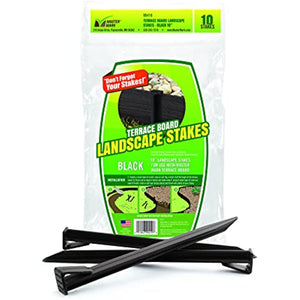 Master Mark Plastics 99410 Terrace Board 10 Inch 10 Pack, Black Stakes,