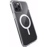 Speck Products Presidio Perfect Clear + MagSafe iPhone 12 Pro Max Case, Clear/Clear