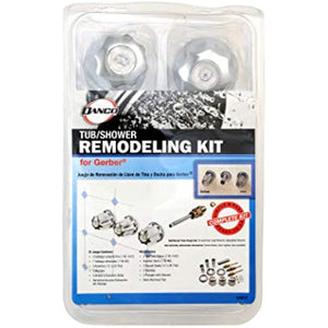 DANCO Bathtub and Shower 3-Handle Remodel/Rebuild Trim Kit for Gerber Faucets | Knob Handle | 11B-1H, 11B-1C, 11B-4D | Chrome (39617)