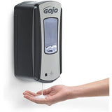 GOJO LTX-12 Touch-Free Foam Hand Soap Dispenser, Chrome/Black, for 1200 mL GOJO LTX-12 Foam Hand Soap Refills (Pack of 1) - 1919-01