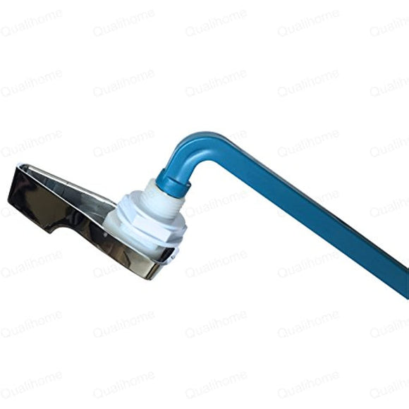 Blue Toilet Tank Flush Lever Replacement for Mansfield, Chrome Finish Handle