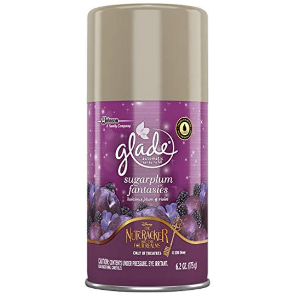 Glade Automatic Spray Refill - Holiday Collection 2018 - Sugarplum Fantasies - Net Wt. 6.2 OZ (175 g) Per Refill Can - Pack of 2 Refill Cans