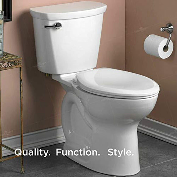 Highcraft W2TSWE Elongated Molded Wood Toilet Seat Easy Remove ∙ Adjustable Hinge, White