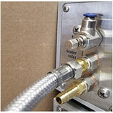 Flexcraf 27920-NL Faucet Supply Line Connects Kitchen Sink to Water Supply, Braided Faucet Connector with 3/8 In FIP Female Compression Fitting Stainless Steel 20 in