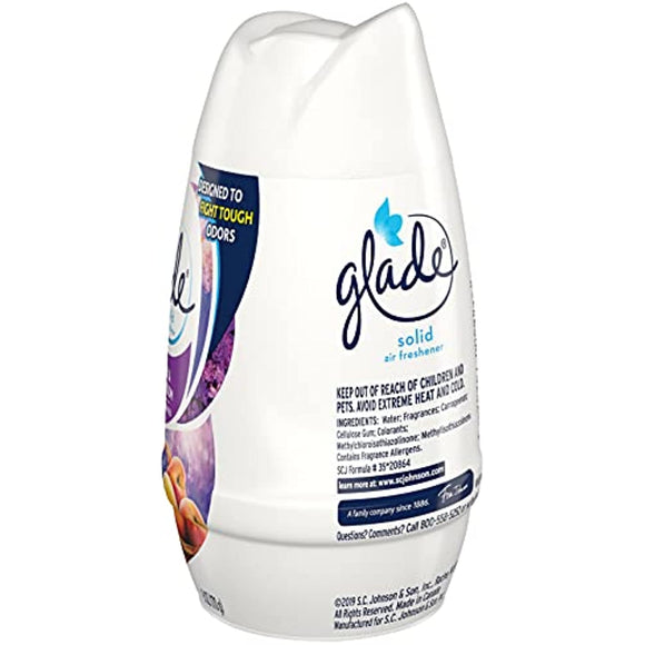 Glade Solid Air Freshener, Deodorizer for Home and Bathroom, Lavender & Peach Blossom, 6 Oz, Pack of 1
