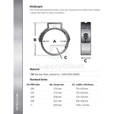 SUPPLY GIANT QYLU-DS34-70 Oetiker Style Pinch Clamps Pex Cinch Rings 1/2 INCH, Stainless Steel Pack of 50
