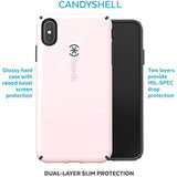 Speck Products CandyShell iPhone XS Max Case, Quartz Pink/Slate Grey