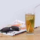 Drinking Glasses Set of 4 - Highball Glasses, Heavy Base Durable Glass Cups for Water, Wine, Beer, Cocktails and Mixed Drinks | Round Top, Square Bottom Glassware Set