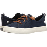 Sperry Womens Crest Vibe Linen Sneaker, Navy, 6