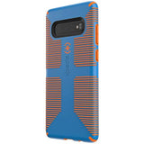 Speck Products CandyShell Grip Samsung Galaxy S10+ Case, Skydive Blue/Pumpkin Orange