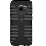 Speck Products Compatible Phone Case for Samsung Galaxy S9, Candyshell Grip Case, Black/Slate Grey