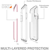 ZAGG Gear4 Piccadilly Compatible with iPhone 11 Pro Case, Advanced Impact Protection with Integrated D3O Technology Phone Cover - Rose Gold