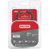 Oregon R34 AdvanceCut 8-Inch Replacement Chainsaw Chain, for Pole Saws & Chain Saw Tools, 8" Guide Bar, 34 Drive Links, Pitch: 3/8" Low Profile, .043" Gauge (R34)