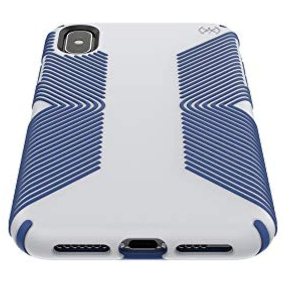 Speck Products Presidio Grip iPhone Xs Max Case, Microchip Grey/Ballpoint Blue (117106-7569)