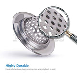 PlumBoss E1035 Bathroom Basket Replacement for Utility, Laundry, RV and Lavatory Sinks Drain Strainer Hair Catcher Pack of 2, Chrome