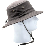 Sloggers Classic Cotton Hat with Wind Lanyard, Dark Brown, UPF 50+ Maximum Sun Protection, Style 4471DB,Adjustable Medium to Large