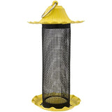 More Birds 38194 SeedFeed Stokes Select Little-Bit Finch Feeder with Metal Roof, Ye, Yellow