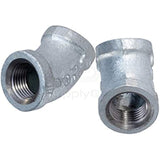 Supply Giant HNGG0100 1" 45 Degree Galvanized Malleable Iron Elbow for High Pressures, 1"