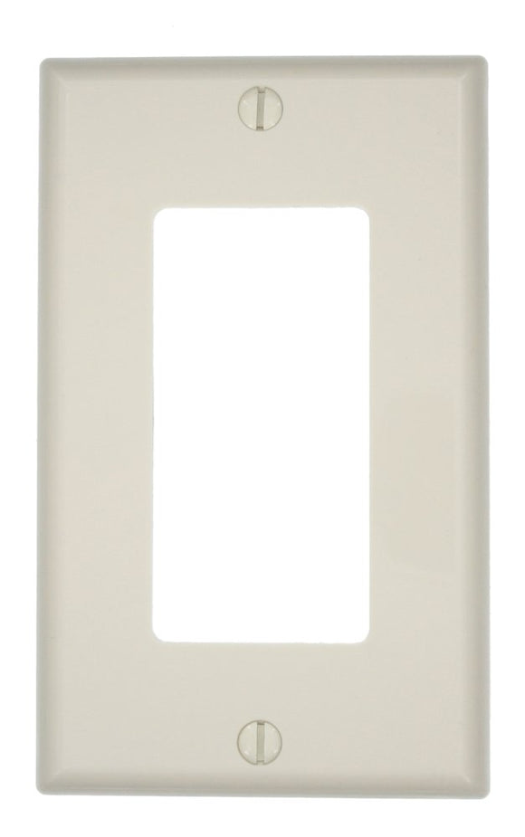 Leviton 80401-NT 1-Gang Decora/GFCI Device Wallplate, Standard Size, Thermoplastic Nylon, Device Mount, Light Almond