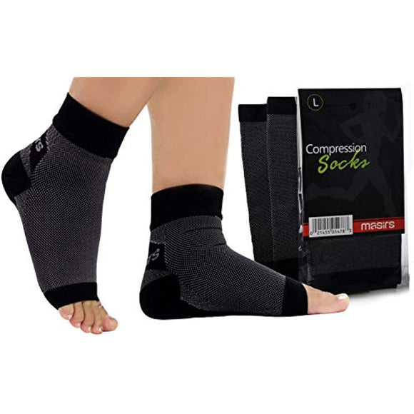 Ankle Compression Socks - A Toeless foot Sleeve, Splint for Women Neuropathy,