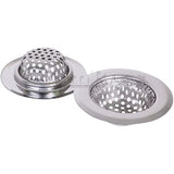 PlumBoss E1035 Bathroom Basket Replacement for Utility, Laundry, RV and Lavatory Sinks Drain Strainer Hair Catcher Pack of 2, Chrome
