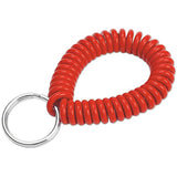 Lucky Line 2” Spiral Wrist Coil with Steel Key Ring, Flexible Wrist Band Key