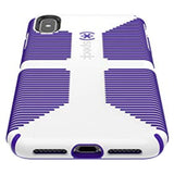 Speck Products CandyShell Grip iPhone Xs Max Case, White/Ultraviolet Purple