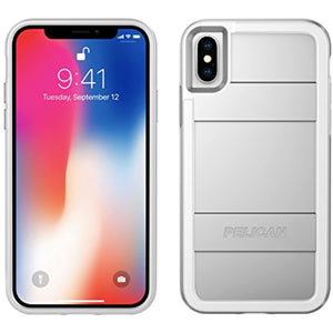 iPhone X Case | Pelican Protector iPhone X Case (Metallic Silver)