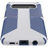 Speck Products Presidio Grip Samsung Galaxy S10 Case, Microchip Grey/Ballpoint Blue (124589-7569)