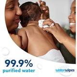 WaterWipes Biodegradable Original Baby Wipes, 99.9% Water Based Wipes, Unscented & Hypoallergenic for Sensitive Skin, 180 Count (3 packs), Packaging May Vary