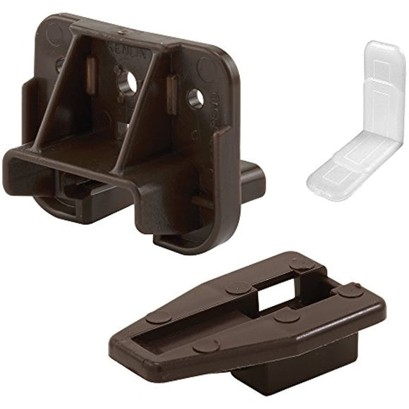 Prime-Line Products R 7321 Track Guide and Glides – Replacement Furniture Parts for Dressers, Hutches and Nightstand Drawer Systems (2-Pack), Brown