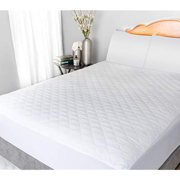 Quilted Mattress Pad - The Quilted Fabric is Comfortable and Thick Enough to Get a Restful Night Sleep. The Plush Mattress Topper Will Also Help Protect Your Mattress from Stains. (Full)