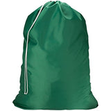 Nylon Laundry Bag - Locking Drawstring Closure and Machine Washable. These Bags will Fit a Laundry Basket or Hamper and Strong Enough to Carry up to Three Loads of Clothes. (Green)