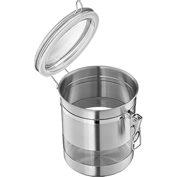 Le'raze Airtight Food Storage Container for Kitchen Counter with Window, Canister Set Ideal for Flour Tea, Sugar, Coffee, Candy, Cookie Jar with Clear Acrylic Lids & Locking Clamp