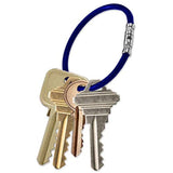 Lucky Line 5" Flex-O-Loc Cable Key Ring, Galvanized Steel, Corrosion-Resistant, 1 Per Pack, Colors Vary (71101), Blue 1 Piece