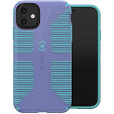 Speck CandyShell Grip iPhone 11 Case, Wisteria Purple/Mykonos Blue
